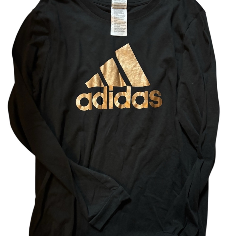 Adidas Long Sleeve Shirt in Black and Gold